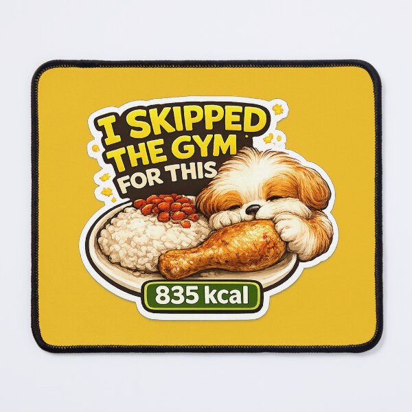 Item preview, Funny Mocha Skipped Gym Food Joke designed and sold by Mochalist.