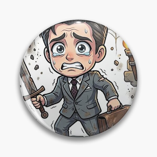Item preview, Chibi Suited Dad Fighter - Reluctant Hero DND Tabletop RPG designed and sold by ComTheaterShop.