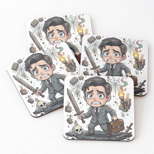 Item preview, Chibi Suited Dad Fighter - Reluctant Hero DND Tabletop RPG designed and sold by ComTheaterShop.