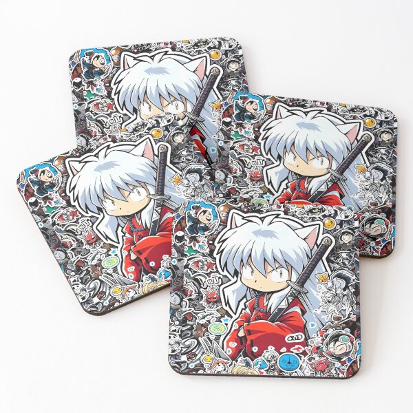 Item preview, Inuyasha | Chibi Samurai Cat Warrior – Anime Sticker Bomb Collage Aesthetic designed and sold by Dyan4.