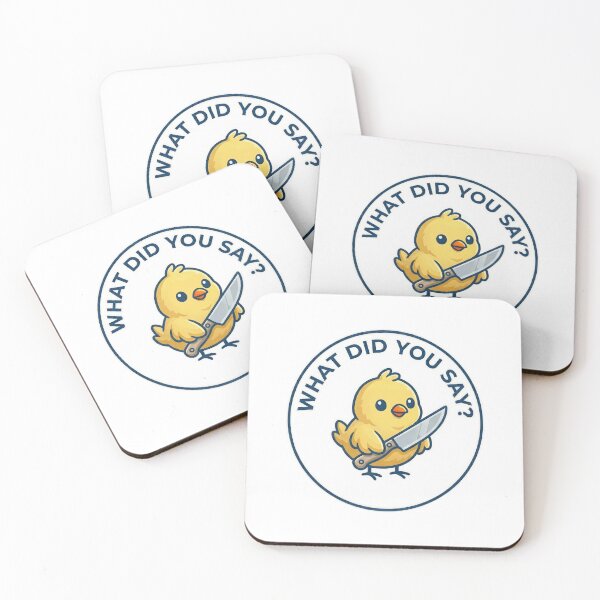 Item preview, Cute Chick with a Knife - Funny 'What Did You Say? designed and sold by apex.vibe.