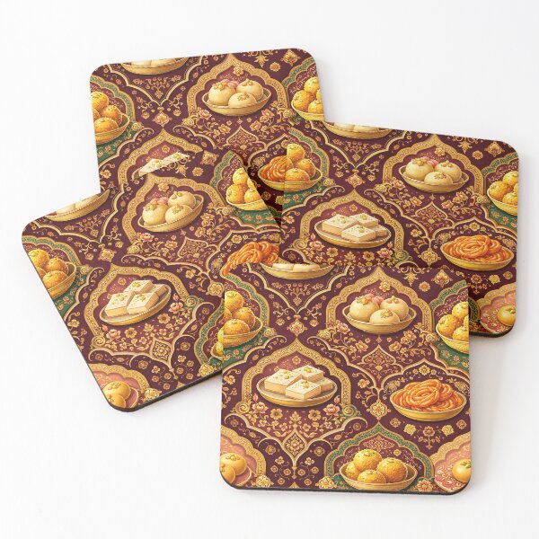 Item preview, Royal Indo-Mughal Mithai Feast - Traditional Indian Sweets Pattern designed and sold by OpenDreamArts.
