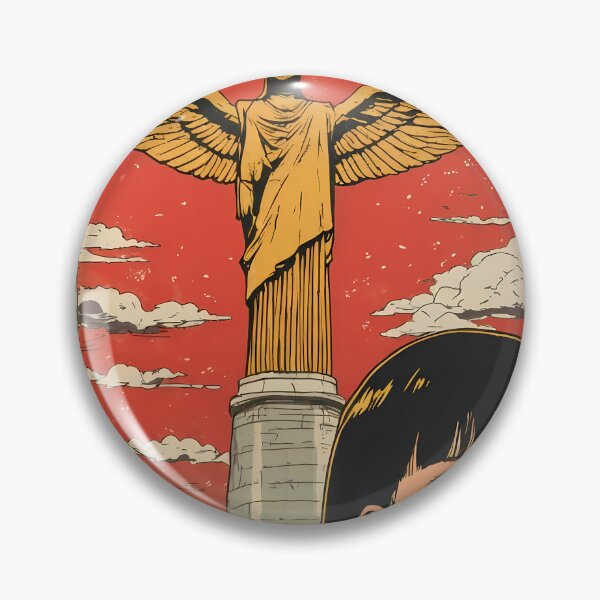 Item preview, Angel of Independence Mexico City Japanese Retro Poster with Anime Girl designed and sold by JacksoonLester.