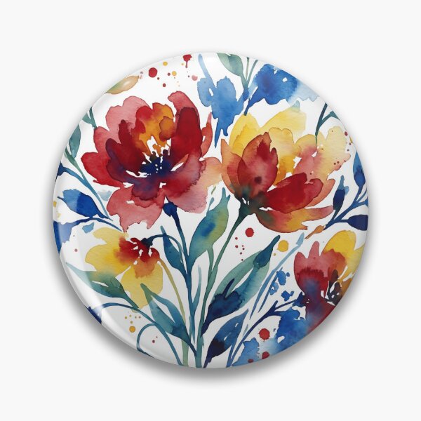 Item preview, Abstract Watercolor Floral - Bold Color Splashes Modern Art designed and sold by WowDezign.