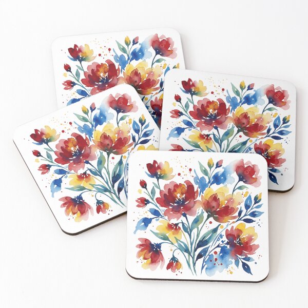 Item preview, Abstract Watercolor Floral - Bold Color Splashes Modern Art designed and sold by WowDezign.