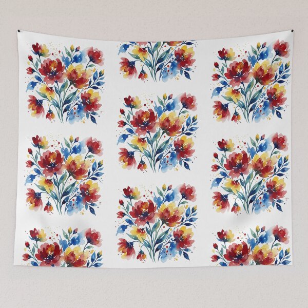 Item preview, Abstract Watercolor Floral - Bold Color Splashes Modern Art designed and sold by WowDezign.