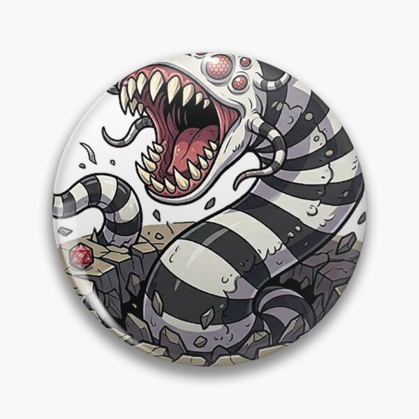 Item preview, Chibi Striped Worm Boss Monster - Giant Beast DND Tabletop RPG designed and sold by ComTheaterShop.