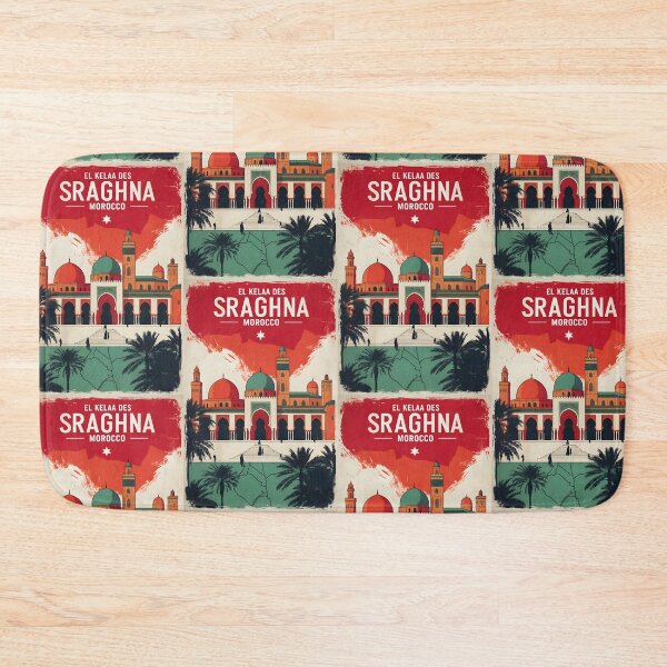 Item preview, El Kelaa Des Sraghna Morocco Retro Vintage Travel Design designed and sold by TravelersGems.