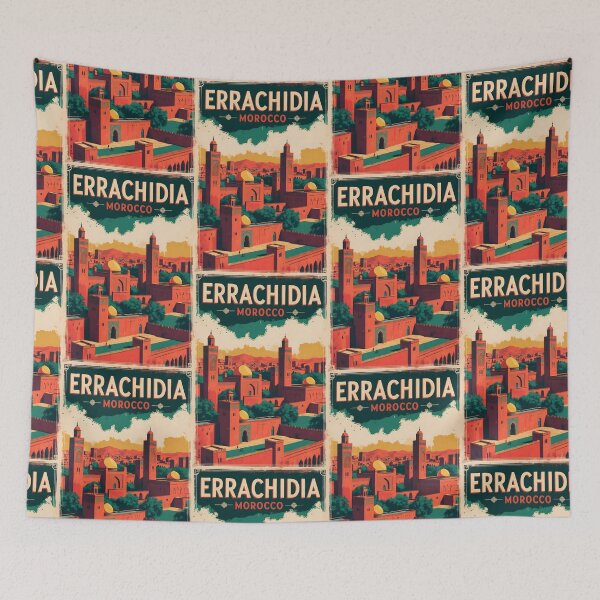 Item preview, Errachidia  Morocco Retro Vintage Travel Design designed and sold by TravelersGems.