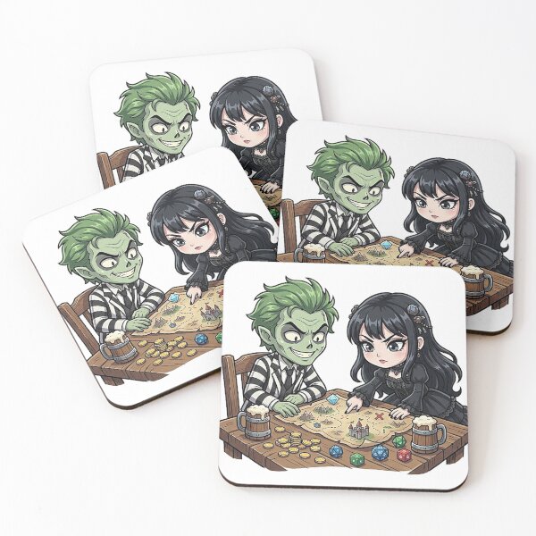 Item preview, Chibi Ghoul and Goth Tavern Heist - DND Party Duo Tabletop RPG designed and sold by ComTheaterShop.