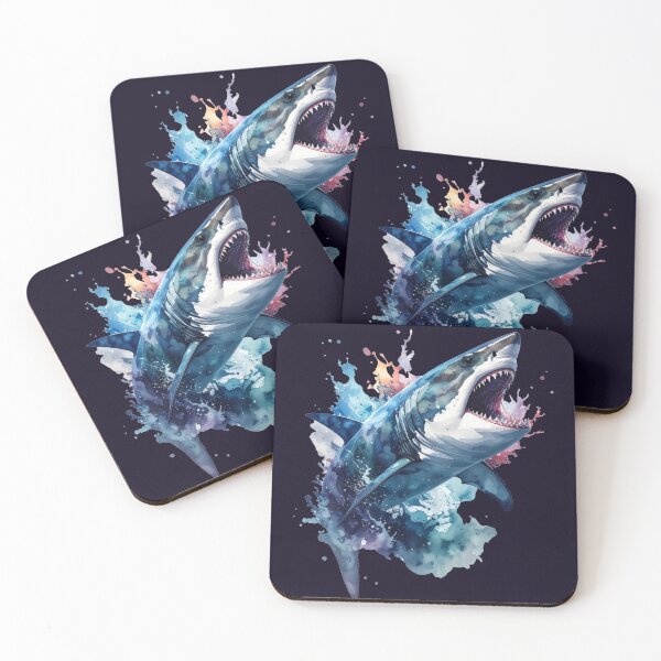 Item preview, King of the Deep, Shark in Watercolor designed and sold by LiskoDesign.