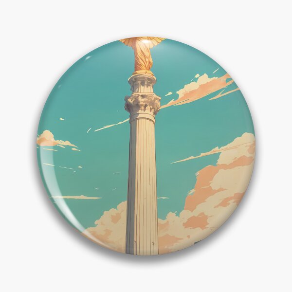 Item preview, Anime Girl Dream Trip at Angel of Independence Mexico City Retro Anime Art designed and sold by JacksoonLester.
