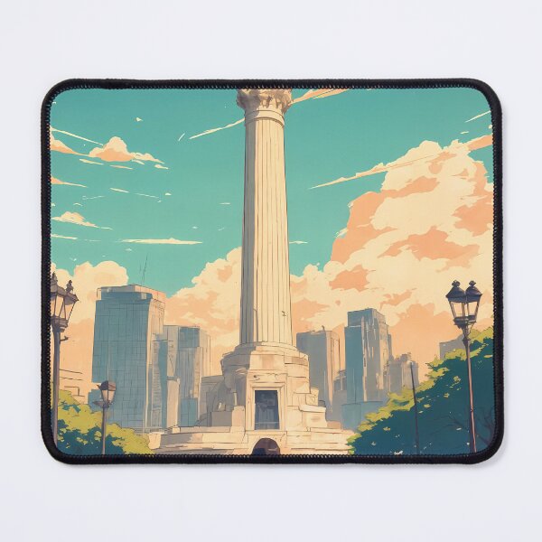 Item preview, Anime Girl Dream Trip at Angel of Independence Mexico City Retro Anime Art designed and sold by JacksoonLester.