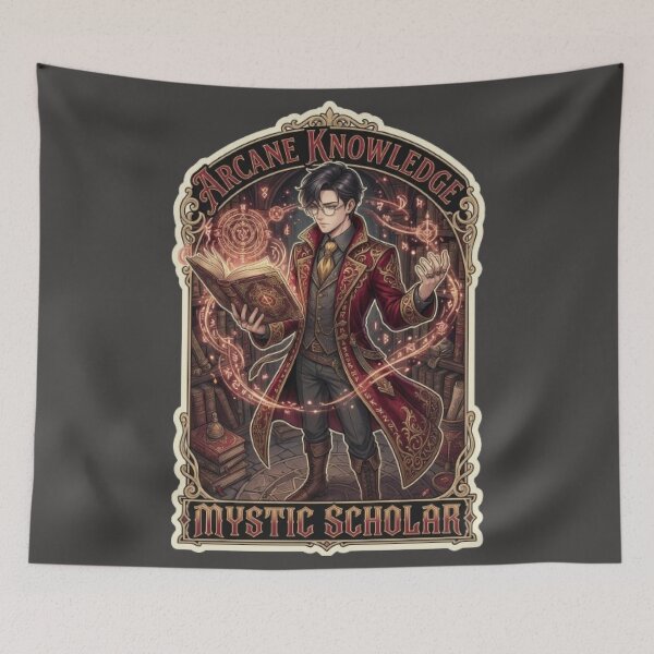 Item preview, Arcane Knowledge: Mystic Scholar - Dark Academia Anime Sorcerer designed and sold by ArtisticlyVibes.