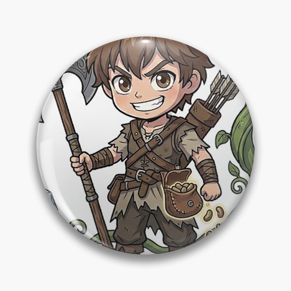 Item preview, Chibi Jack Barbarian - Beanstalk Giant Slayer DND Fairy Tale RPG designed and sold by ComTheaterShop.