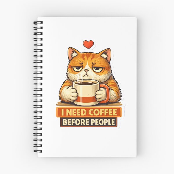 Item preview, I Need Coffee Before People Cat Meme Design designed and sold by Wolf Creator.