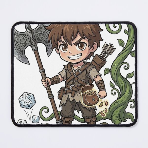 Item preview, Chibi Jack Barbarian - Beanstalk Giant Slayer DND Fairy Tale RPG designed and sold by ComTheaterShop.