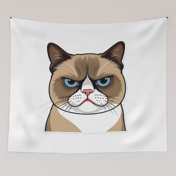 Item preview, Funny Grumpy Cat Cartoon Meme - 9 designed and sold by RELAX STATION.