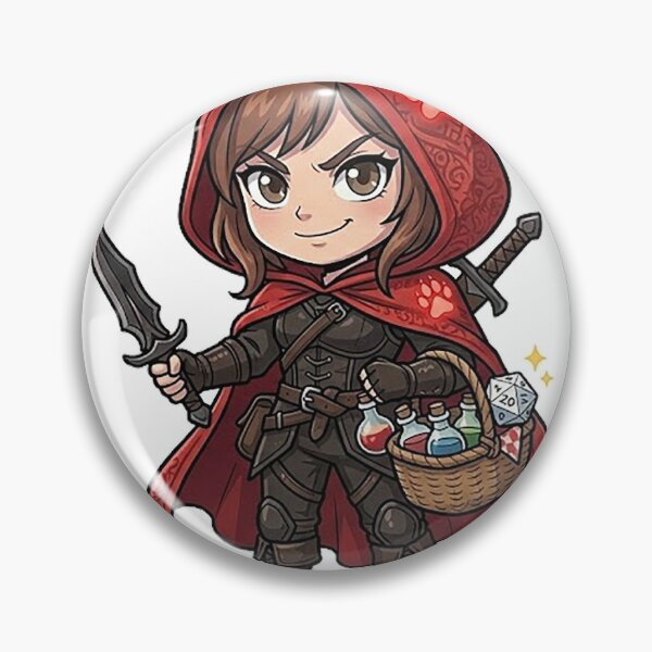 Item preview, Chibi Red Riding Hood Rogue - Cloaked Assassin DND Fairy Tale RPG designed and sold by ComTheaterShop.