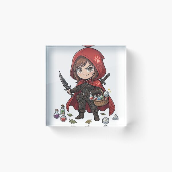 Item preview, Chibi Red Riding Hood Rogue - Cloaked Assassin DND Fairy Tale RPG designed and sold by ComTheaterShop.