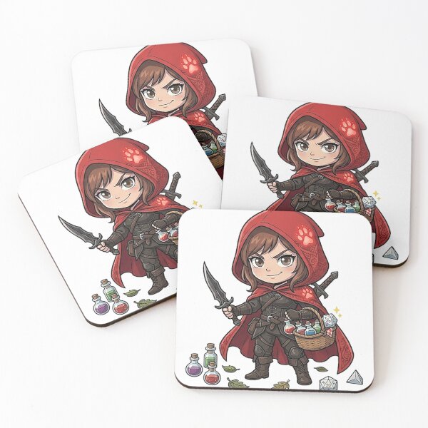 Item preview, Chibi Red Riding Hood Rogue - Cloaked Assassin DND Fairy Tale RPG designed and sold by ComTheaterShop.