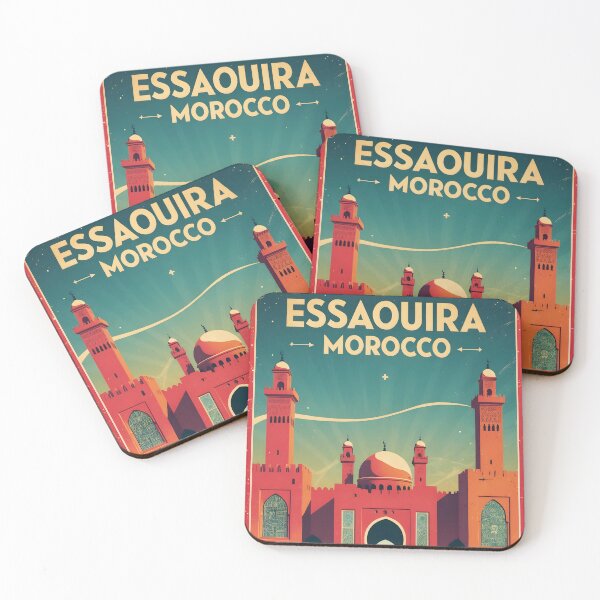 Item preview, Essaouira Morocco Retro Vintage Travel Design designed and sold by TravelersGems.