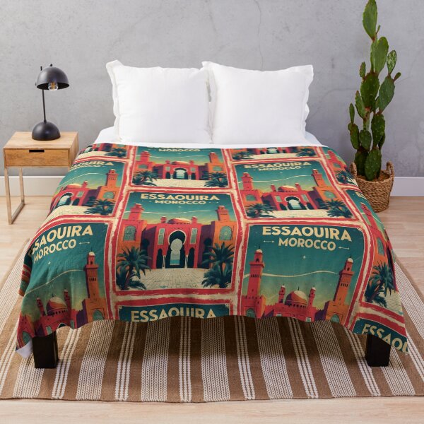 Item preview, Essaouira Morocco Retro Vintage Travel Design designed and sold by TravelersGems.