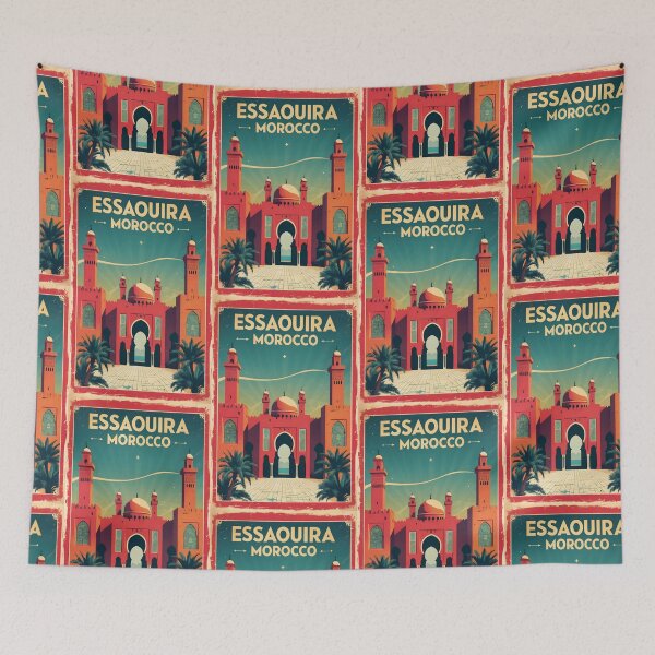 Item preview, Essaouira Morocco Retro Vintage Travel Design designed and sold by TravelersGems.