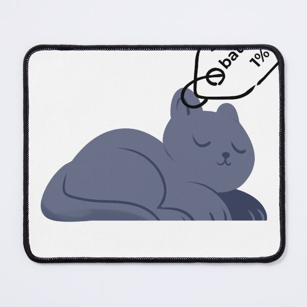 Item preview, Funny Social Battery 1٪ Cat Meme . designed and sold by khaoulaassila.