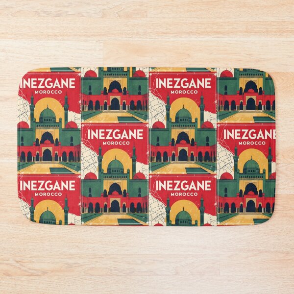 Item preview, Inezgane Morocco Retro Vintage Travel Design designed and sold by TravelersGems.