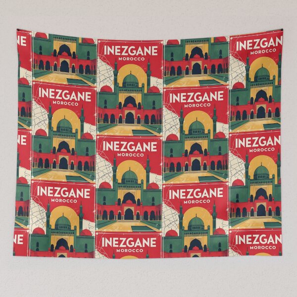 Item preview, Inezgane Morocco Retro Vintage Travel Design designed and sold by TravelersGems.