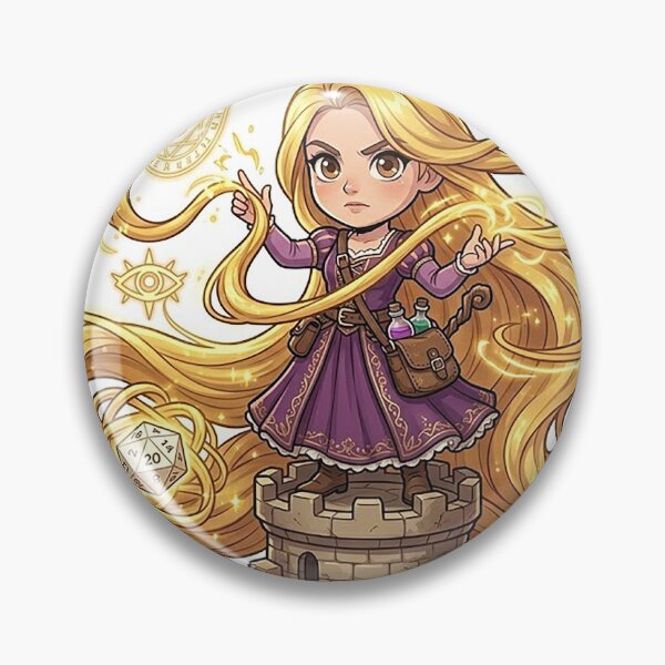 Item preview, Chibi Rapunzel Sorcerer - Golden Hair Magic DND Fairy Tale RPG designed and sold by ComTheaterShop.