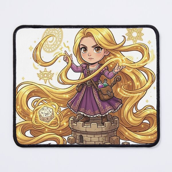 Item preview, Chibi Rapunzel Sorcerer - Golden Hair Magic DND Fairy Tale RPG designed and sold by ComTheaterShop.