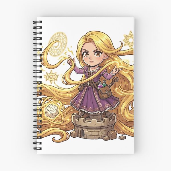 Item preview, Chibi Rapunzel Sorcerer - Golden Hair Magic DND Fairy Tale RPG designed and sold by ComTheaterShop.