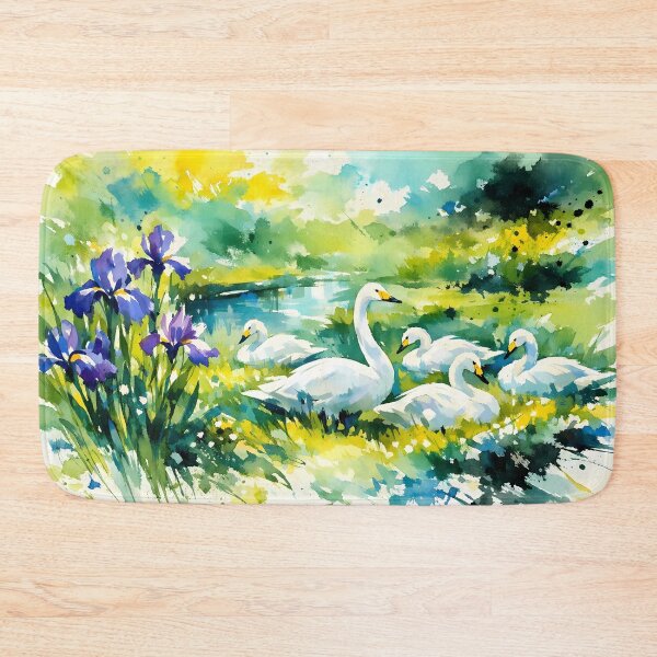 Item preview, Serene Swans by the Pond designed and sold by cuprum.