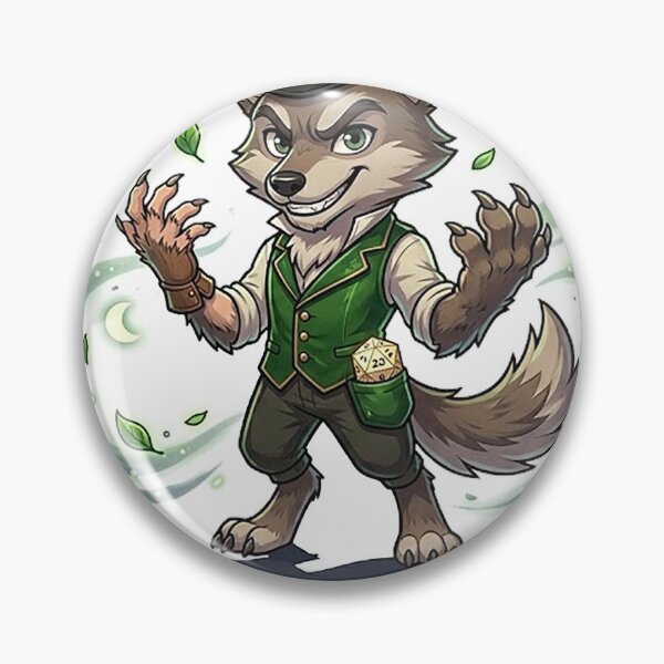 Item preview, Chibi Big Bad Wolf Druid - Dapper Shapeshifter DND Fairy Tale RPG designed and sold by ComTheaterShop.