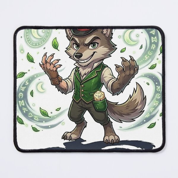 Item preview, Chibi Big Bad Wolf Druid - Dapper Shapeshifter DND Fairy Tale RPG designed and sold by ComTheaterShop.
