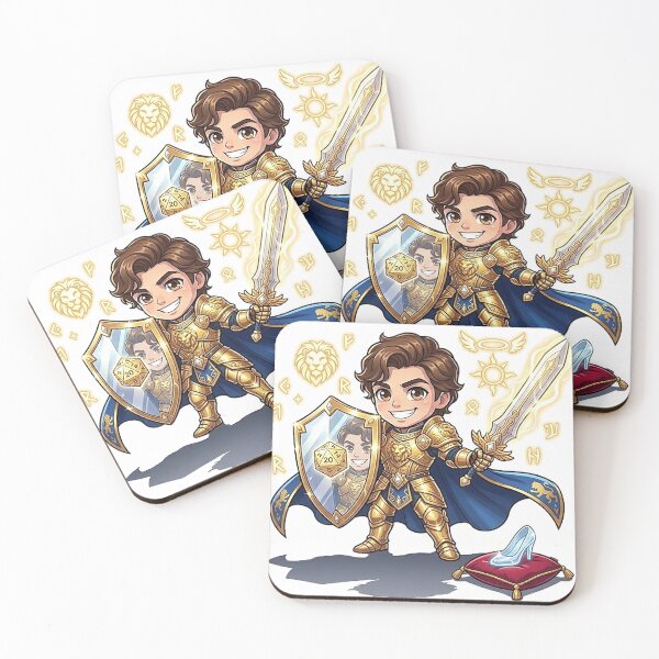 Item preview, Chibi Prince Paladin - Vain Golden Knight DND Fairy Tale RPG designed and sold by ComTheaterShop.