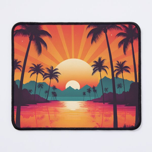Item preview, Retro Sunset Palm Trees 80s Vintage Aesthetic - 18 designed and sold by RELAX STATION.