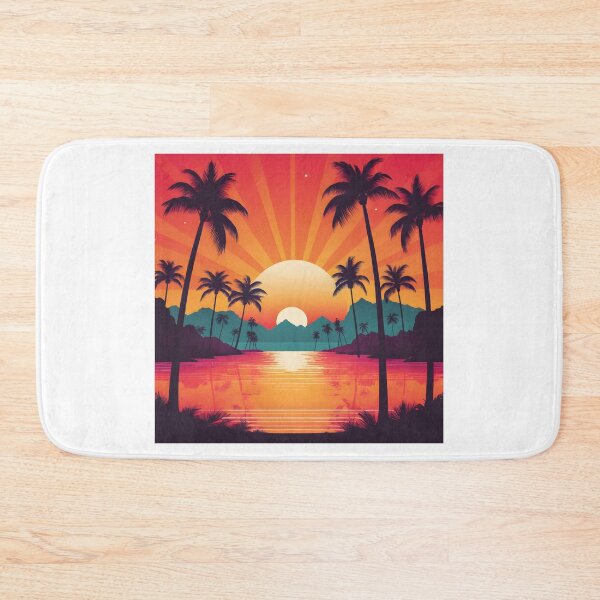 Item preview, Retro Sunset Palm Trees 80s Vintage Aesthetic - 18 designed and sold by RELAX STATION.