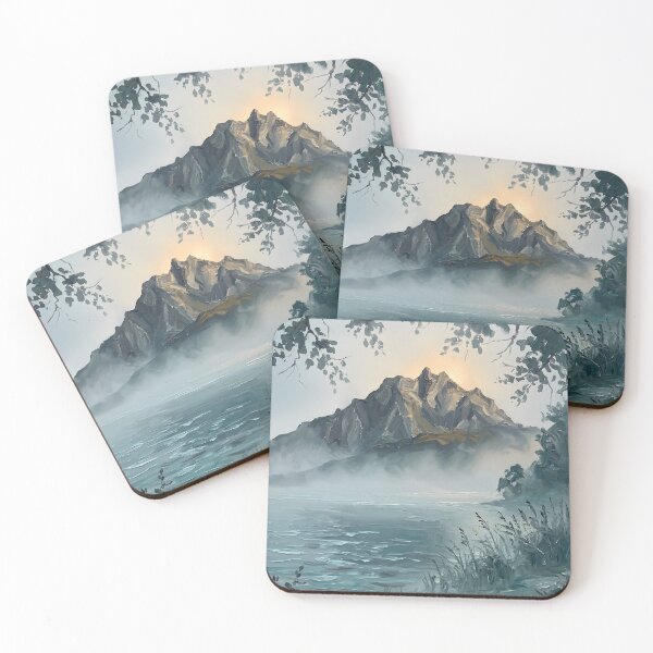 Item preview, Misty Peak Over Lake Lucerne Sunrise designed and sold by Vista Atelier.