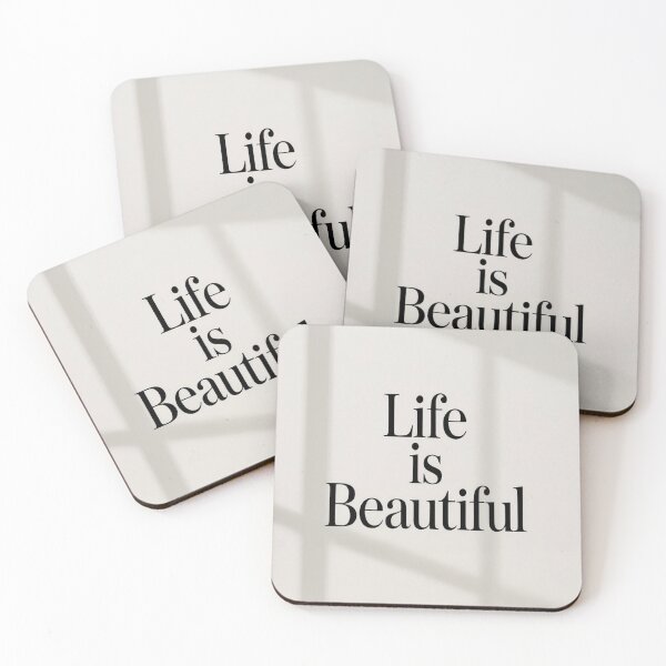 Item preview, Life Is Beautiful Quote – Minimalist Text Art designed and sold by Mita986.