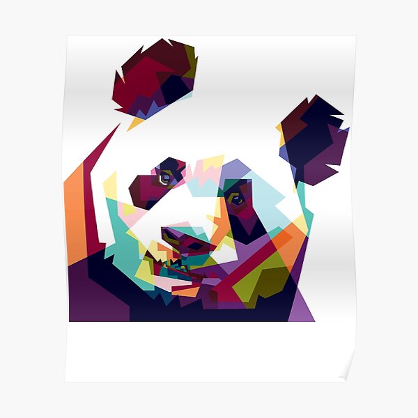 Colorful Pand Poster