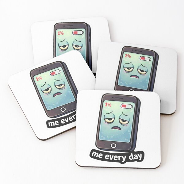 Item preview, Low Battery Mood Sticker | Me Every Day Funny Phone Meme | Relatable Tired Aesthetic designed and sold by Dasts Cart.