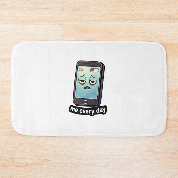 Item preview, Low Battery Mood Sticker | Me Every Day Funny Phone Meme | Relatable Tired Aesthetic designed and sold by Dasts Cart.