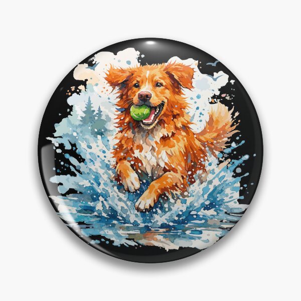 Item preview, Great in the jump: Watercolor Duck Tolling Retriever designed and sold by Pineapple-Tree.