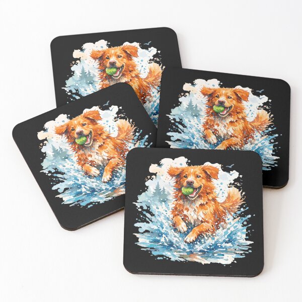 Item preview, Great in the jump: Watercolor Duck Tolling Retriever designed and sold by Pineapple-Tree.