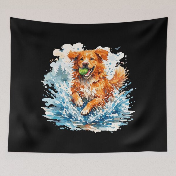 Item preview, Great in the jump: Watercolor Duck Tolling Retriever designed and sold by Pineapple-Tree.