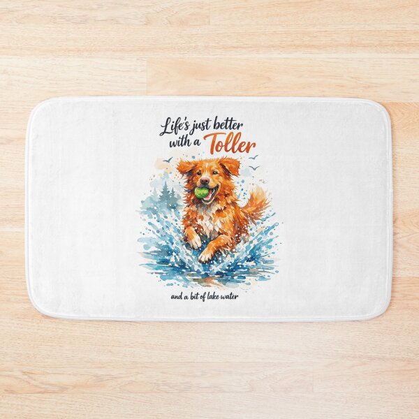 Item preview, Nova Scotia Watercolor: Life’s Better with a Toller designed and sold by Pineapple-Tree.