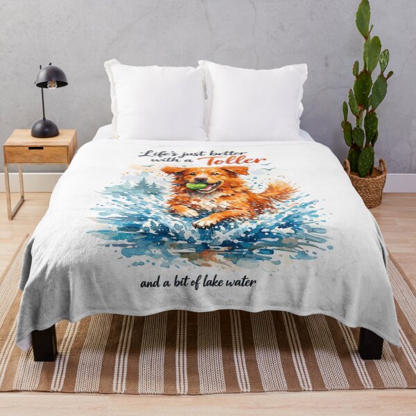 Item preview, Nova Scotia Watercolor: Life’s Better with a Toller designed and sold by Pineapple-Tree.
